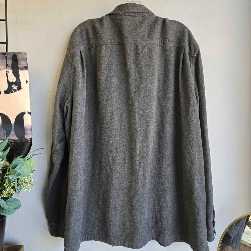 Patagonia Organic Cotton Flannel Gray Long Sleeve Button Down Shirt XXL - Picture 6 of 8